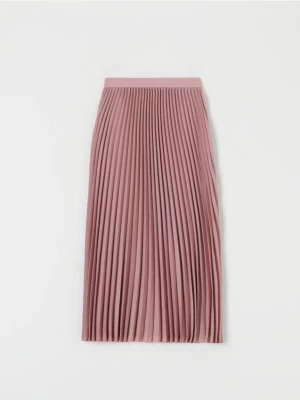 Sinsay - Spódnica midi plisowana - różowy