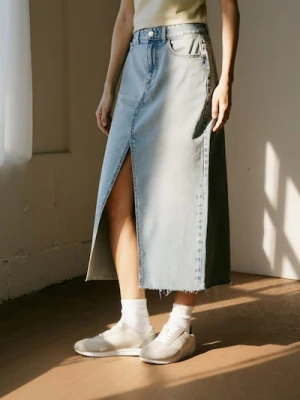 Sinsay - Spódnica midi - turkusowy