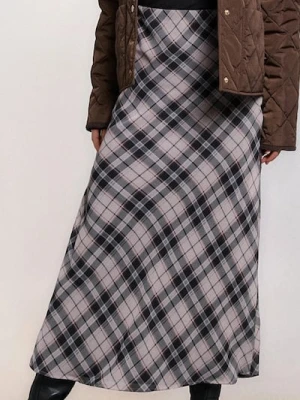 Sinsay - Spódnica midi w kratę - wielobarwny