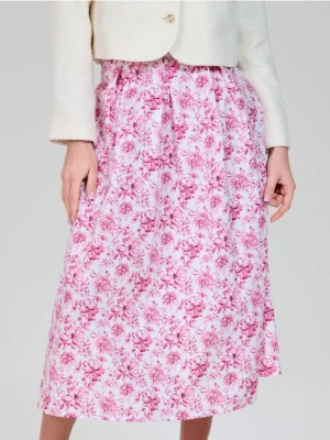 Sinsay - Spódnica midi w kwiaty - wielobarwny