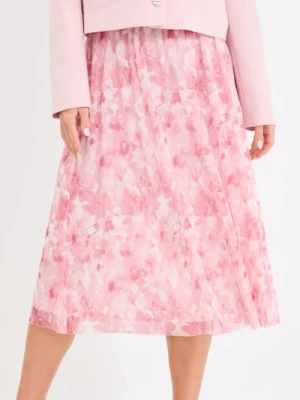 Sinsay - Spódnica midi w kwiaty - wielobarwny