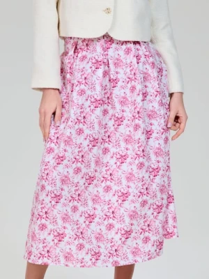 Sinsay - Spódnica midi w kwiaty - wielobarwny