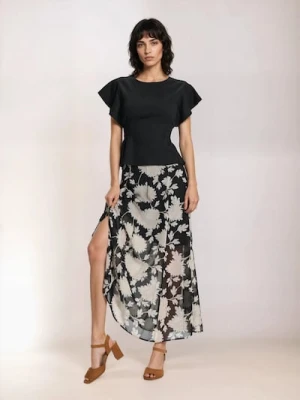 Sinsay - Spódnica midi w kwiaty - wielobarwny