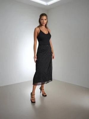 Sinsay - Spódnica midi w małe kropki - wielobarwny