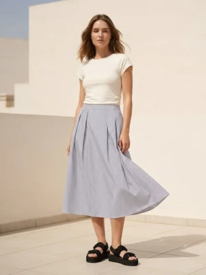 Sinsay - Spódnica midi w paski - wielobarwny