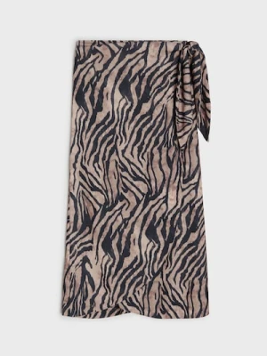 Sinsay - Spódnica midi w zeberkę - wielobarwny