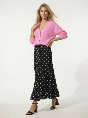 Sinsay - Spódnica midi z efektem stopniowania w groszki - wielobarwny