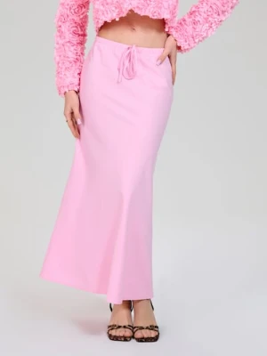 Sinsay - Spódnica midi z wiązaniem - różowy