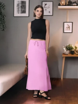 Sinsay - Spódnica midi z wiązaniem - różowy