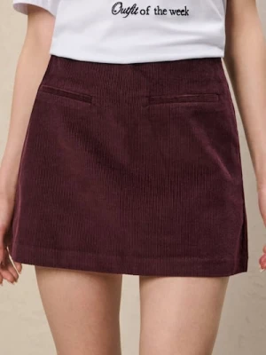 Sinsay - Spódnica mini - bordowy