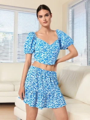 Sinsay - Spódnica mini - niebieski