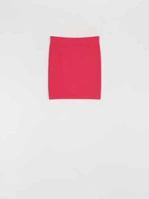 Sinsay - Spódnica mini prążkowana - różowy