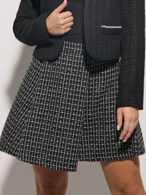 Sinsay - Spódnica mini w kratę - czarny