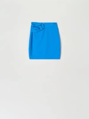 Sinsay - Spódnica mini z wiązaniem - niebieski