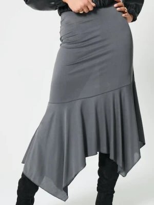 Sinsay - Spódnica z asymetrycznym dołem - szary