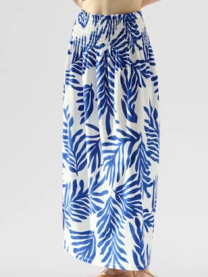 Sinsay - Spódnica z gumką w pasie w roślinny wzór - wielobarwny