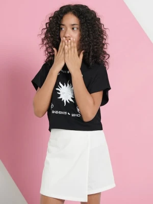 Sinsay - Spódnico spodenki w klasycznej bieli - biały