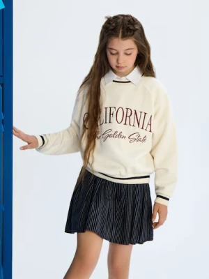 Sinsay - Spódnico spodenki z ozdobną kokardą - granatowy