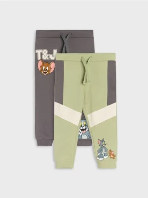 Sinsay - Spodnie 2 pack Tom & Jerry Core - szary