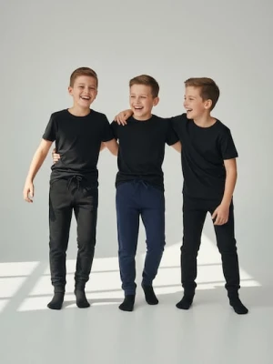 Sinsay - Spodnie 3 pack - granatowy