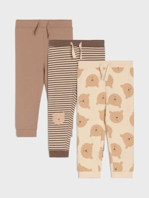 Sinsay - Spodnie 3 pack - kremowy