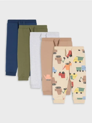 Sinsay - Spodnie 5 pack - brązowy
