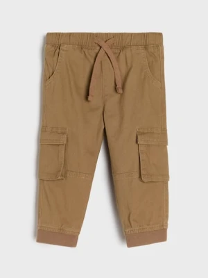 Sinsay - Spodnie cargo - beżowy