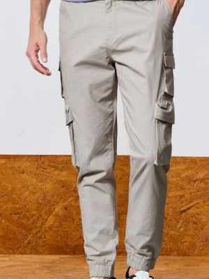 Sinsay - Spodnie cargo - beżowy