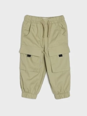 Sinsay - Spodnie cargo - brązowy