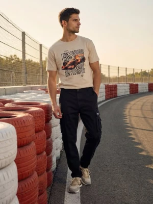 Sinsay - Spodnie cargo - czarny