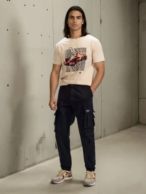 Sinsay - Spodnie cargo - czarny