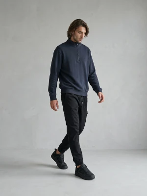 Sinsay - Spodnie cargo jogger - czarny