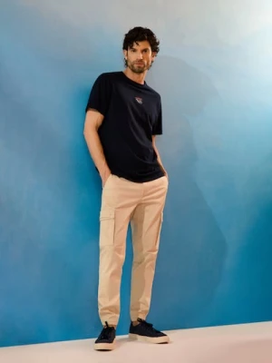 Sinsay - Spodnie cargo jogger - kremowy