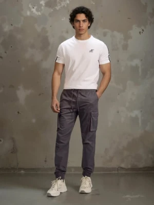 Sinsay - Spodnie cargo jogger - szary