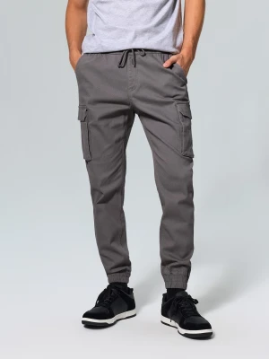 Sinsay - Spodnie cargo jogger - szary