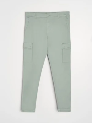 Sinsay - Spodnie cargo jogger - zielony