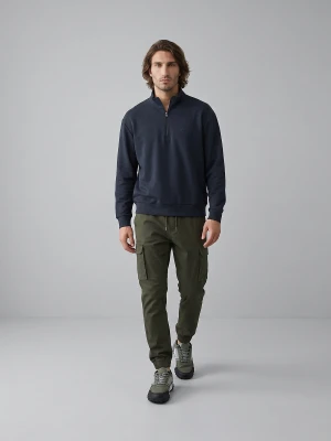 Sinsay - Spodnie cargo jogger - zielony