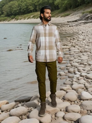 Sinsay - Spodnie cargo - khaki