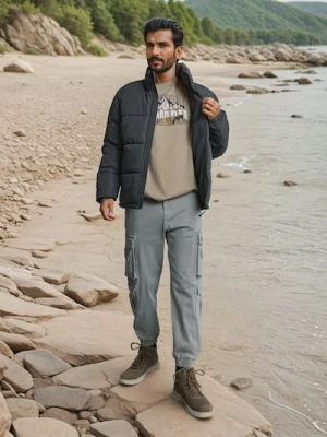 Sinsay - Spodnie cargo - szary