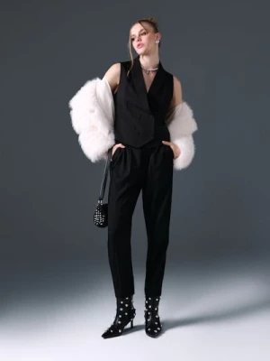 Sinsay - Spodnie chino - czarny