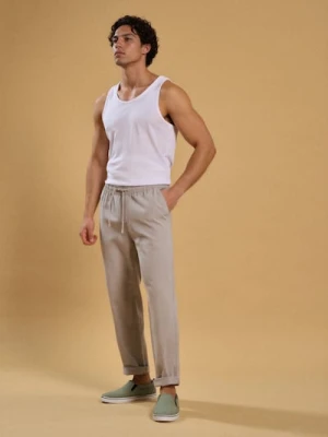 Sinsay - Spodnie chino jogger - zielony