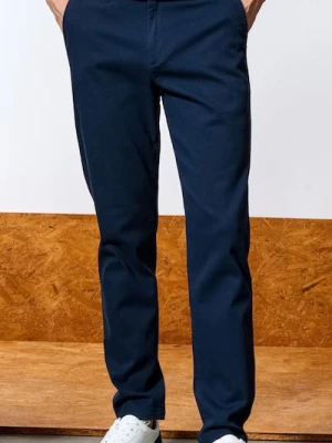 Sinsay - Spodnie chino slim - granatowy