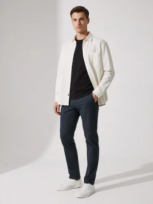 Sinsay - Spodnie chino slim - niebieski