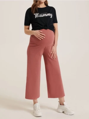 Sinsay - Spodnie ciążowe wide leg - różowy