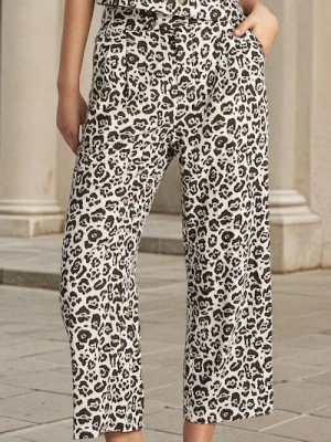 Sinsay - Spodnie culotte w panterkę - wielobarwny