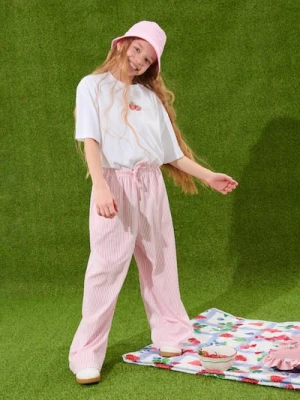 Sinsay - Spodnie culotte w paski - wielobarwny