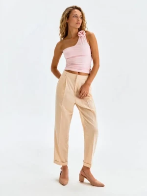 Sinsay - Spodnie cygaretki - beżowy