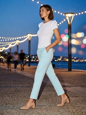 Sinsay - Spodnie cygaretki - błękitny