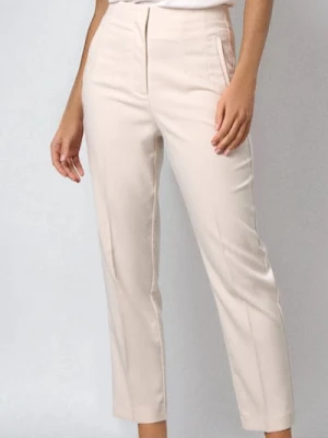 Sinsay - Spodnie cygaretki - kremowy