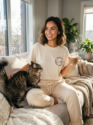 Sinsay - Spodnie cygaretki - kremowy